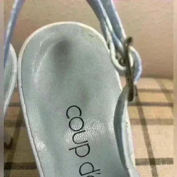 Coup D'etat leather classy Blue Crocodile Women's Heels/Sandals Size 6 - Picture 11 of 12